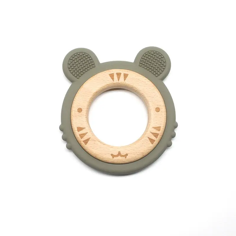 عضاضة سيليكون وخشب Little Tiger (من 3 أشهر+)