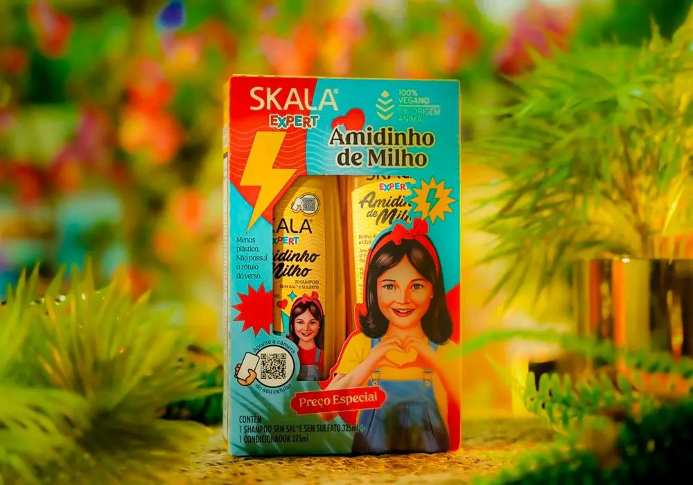 علبة شامبو و بلسم سكالا (Amidinho de milho Kids) - 325ml + 325ml