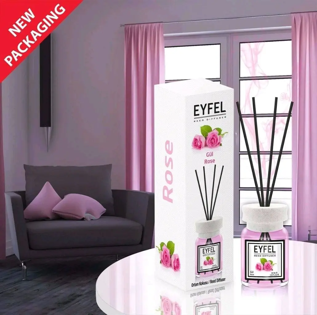معطر جو فواح برائحة الورد(EYFEL Reed Diffuser - Rose)