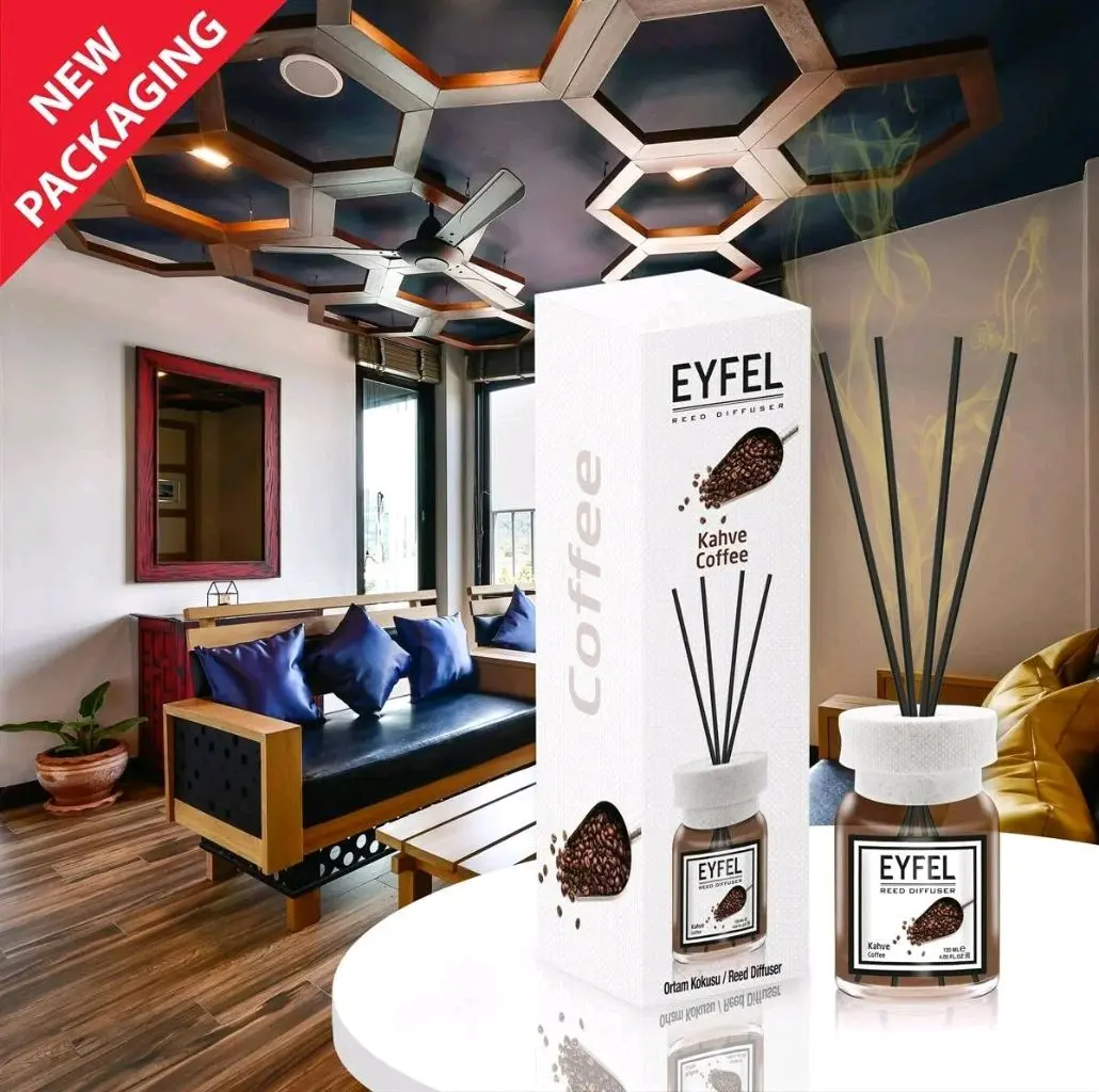 معطر جو فواح للغرف عبير القهوة( EYFEL Reed Diffuser - Coffee)