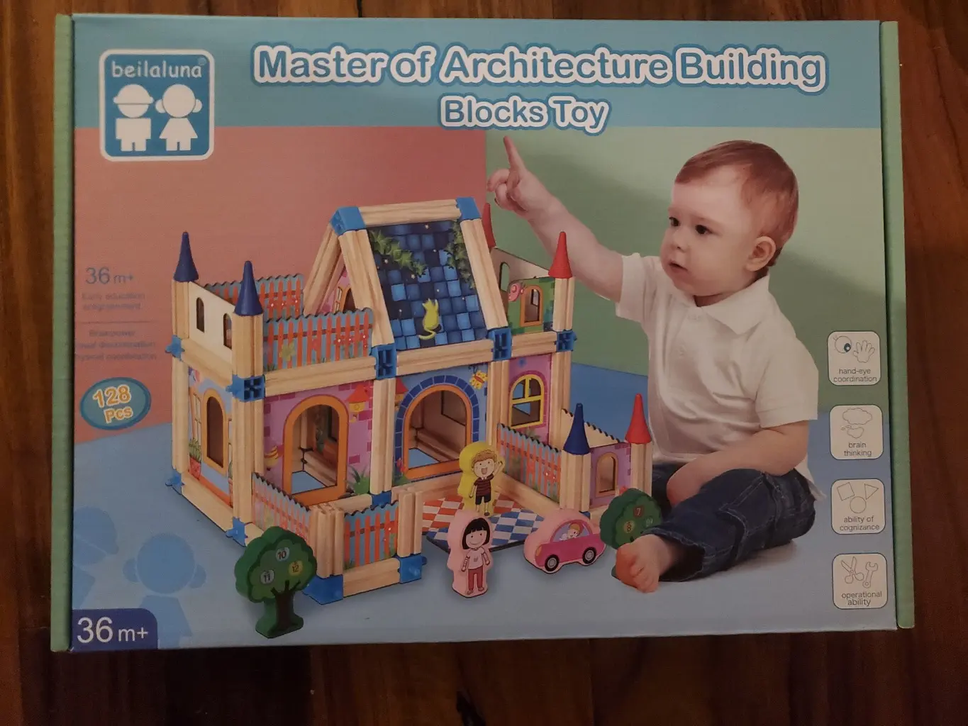 مكعبات بناء المهندس المعماري الخشبية