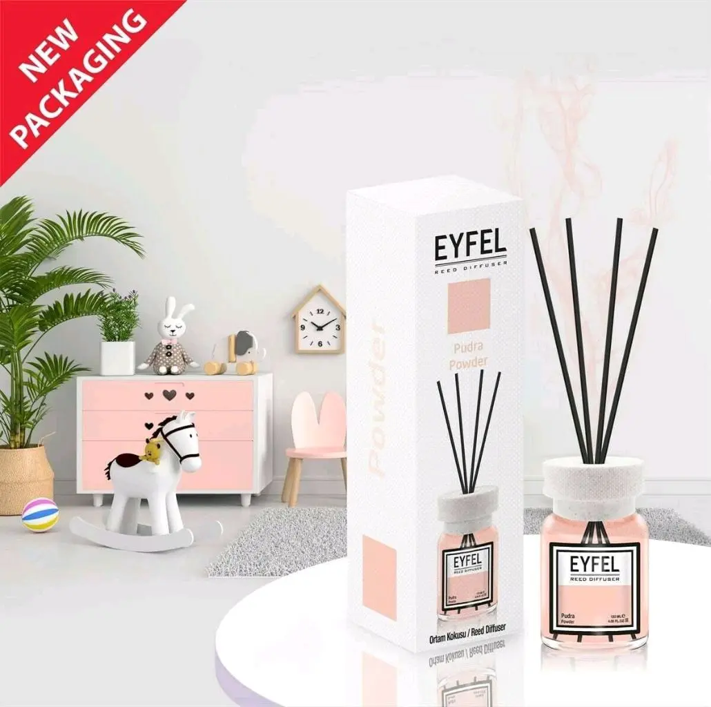 معطر للغرف فواح رائحة البودر (EYFEL Reed Diffuser - Powder)