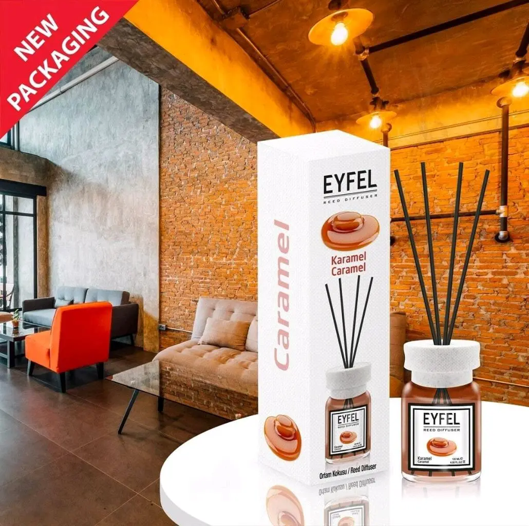 معطر جو فواح برائحة الكراميل(EYFEL Reed Diffuser - Caramel)