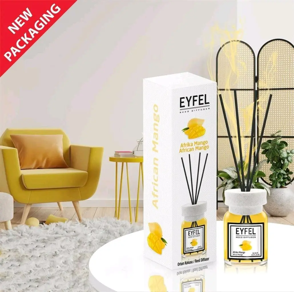 معطر جو فواح برائحة المانجو الأفريقي( EYFEL Reed Diffuser - African Mango)