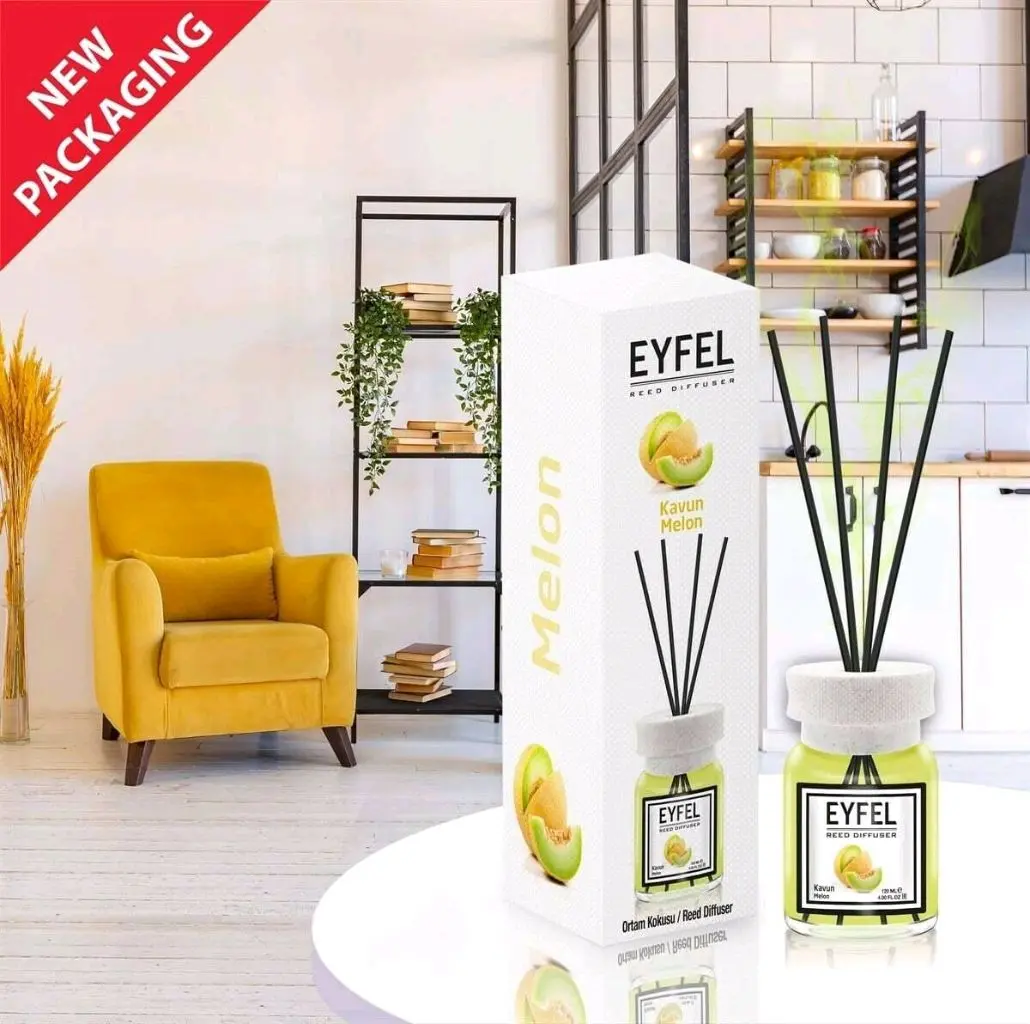 معطر جو فواح برائحة الشمام( EYFEL Reed Diffuser - Melon)
