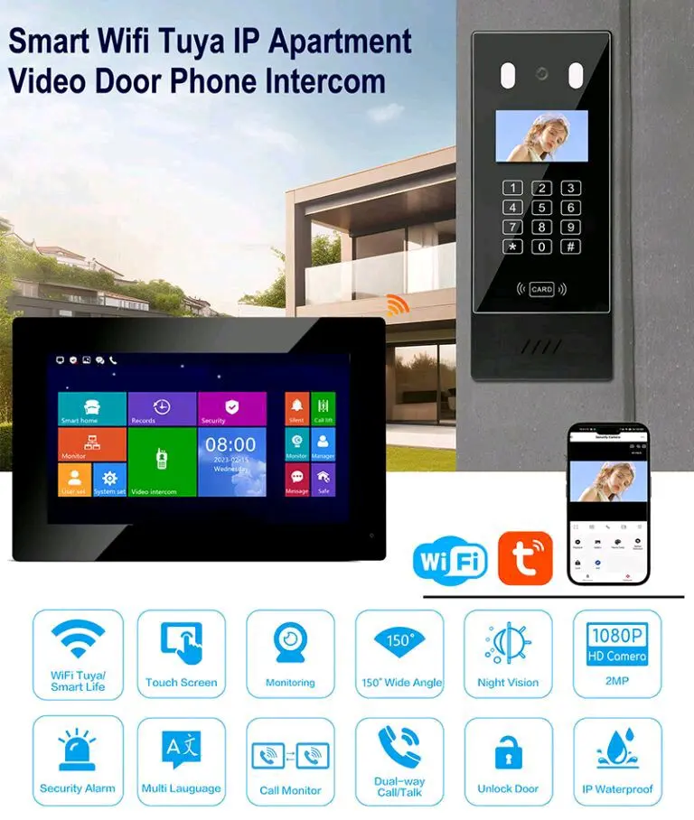 smart IP Apartment outdoor Station Touch Button with Face Recognition 3