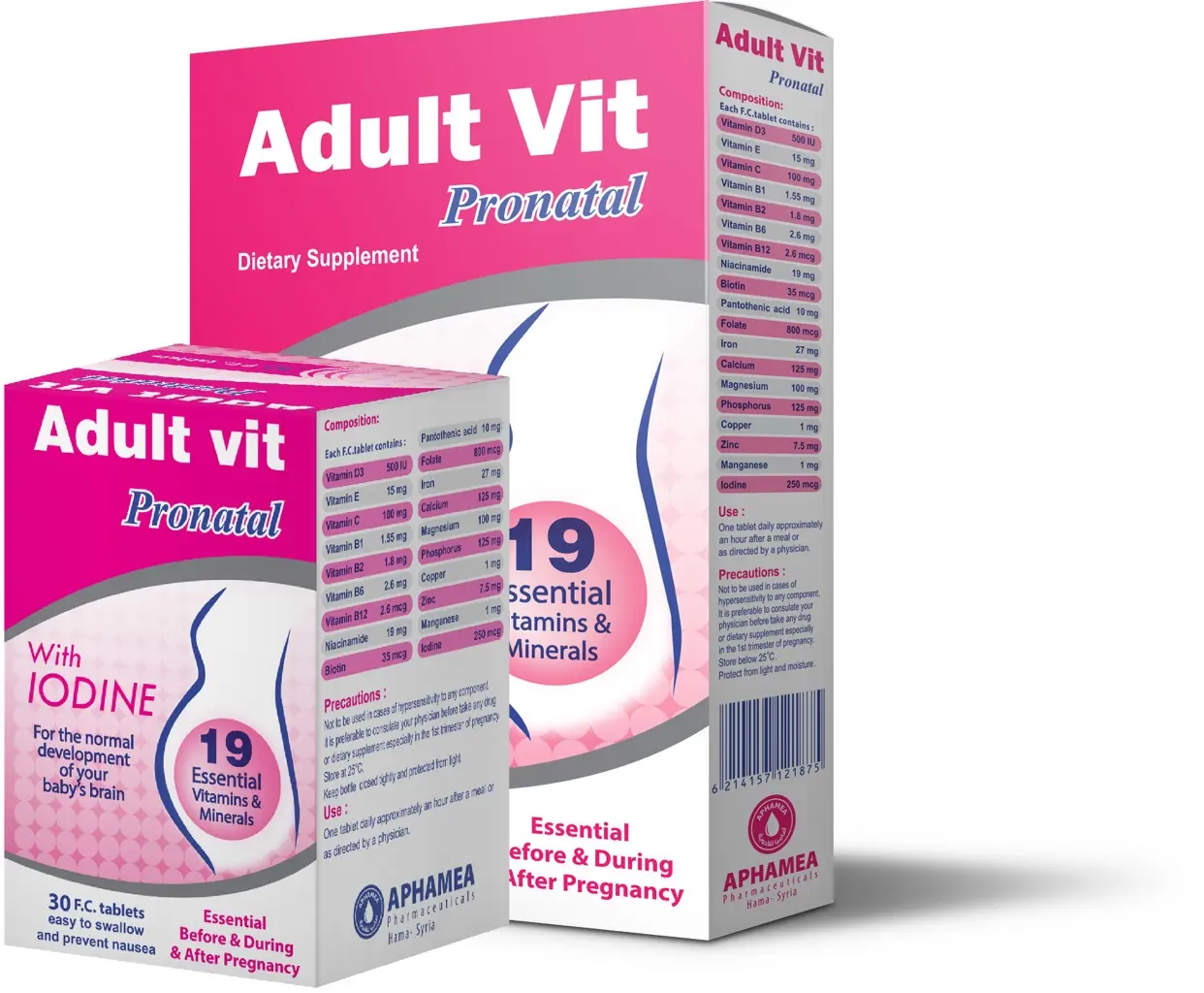 أدالت فيت الأمومة مع حمض الفوليك Adult Vit Prenatal (قبل وأثناء الحمل)