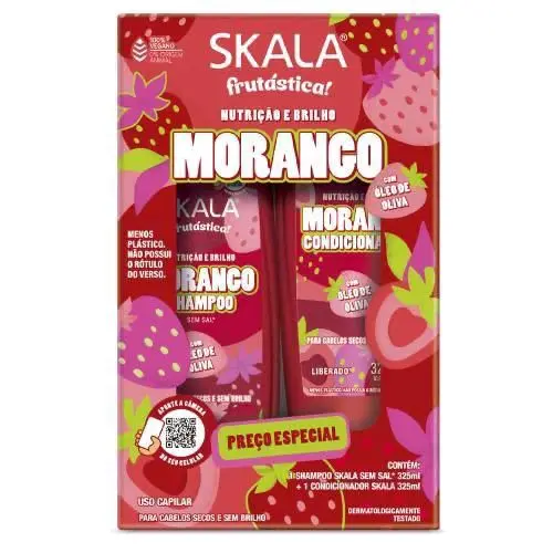 علبة شامبو و بلسم سكالا (Morango) - 325ml + 325ml