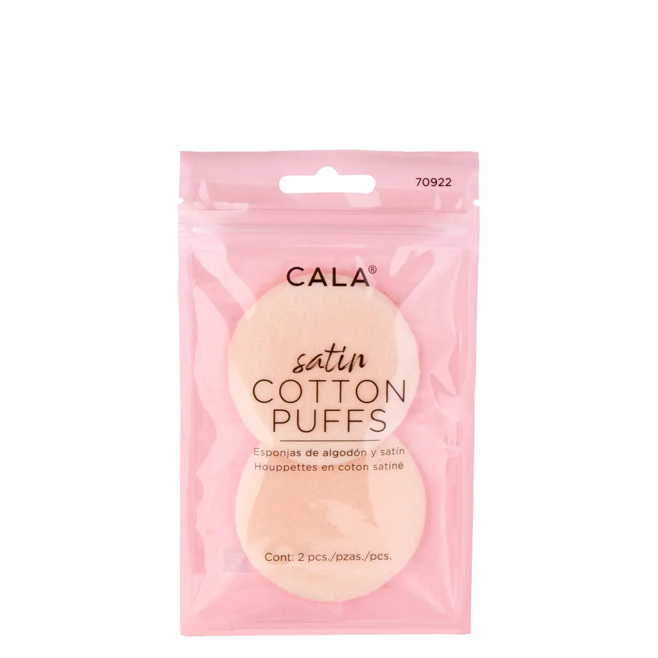 CALA Satin Cotton Puffs - 2pcs | كالا اسفنجة قطنية - قطعتان