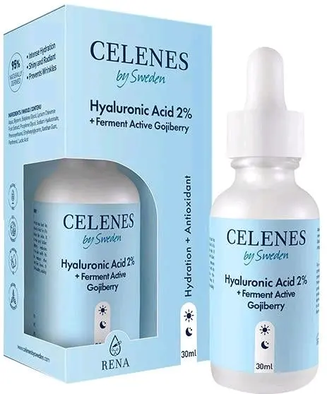 Celenes Hyaluronic Acid 2% + Ferment Active Gojiberry - 30ml | سيلينس سيروم مرطب مع هيالورونيك أسيد - 30 مل
