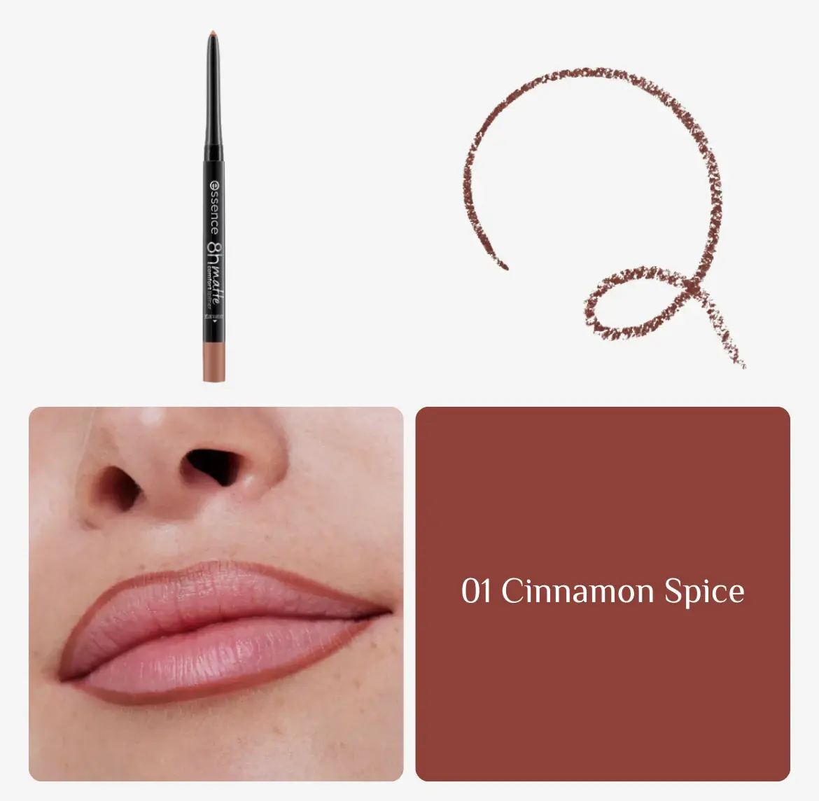 Essence 8H Matte Comfort Lipliner | ايسنس محدد شفاه مات No.10 4059729490209