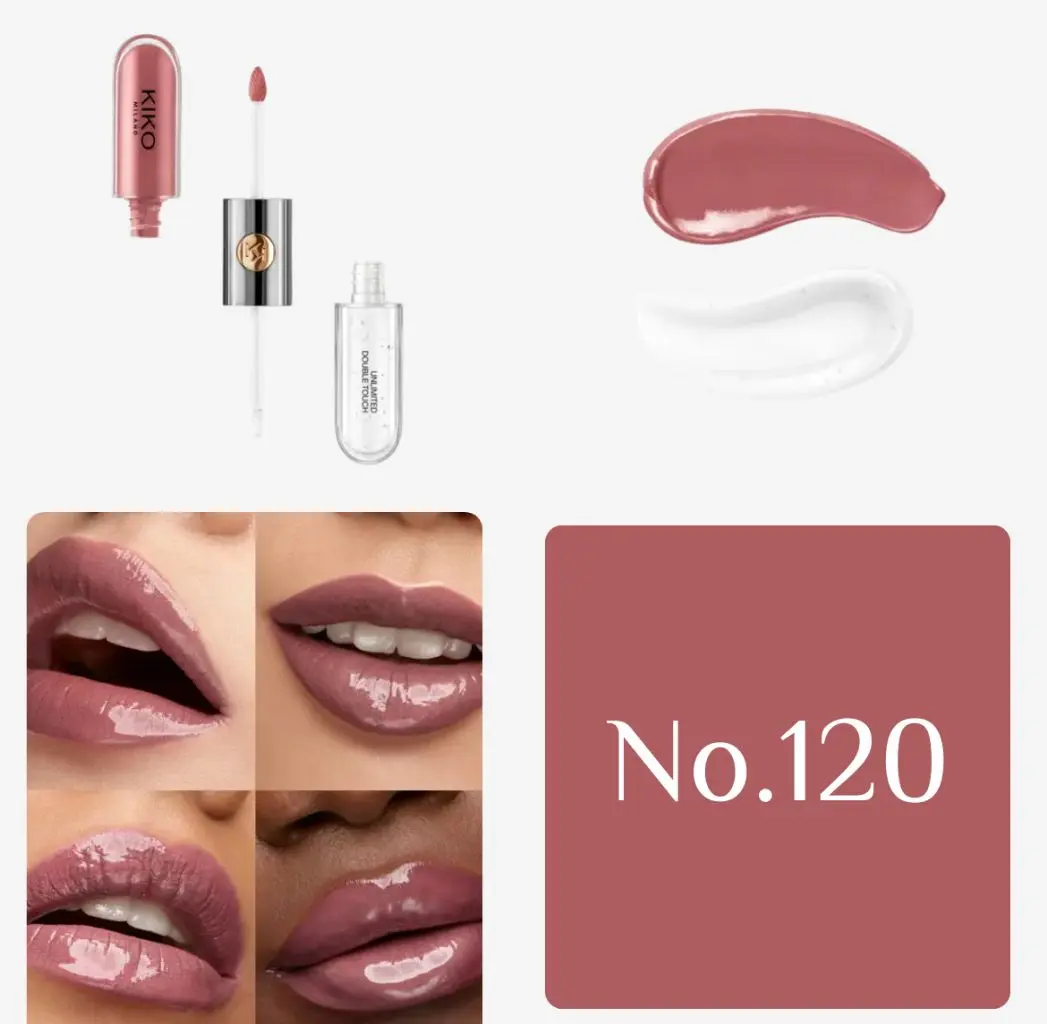 KIKO Unlimited Double Touch - 2x3 ml | كيكو أحمر شفاه سائل و غلوس - 2x3 مل - 8025272623483