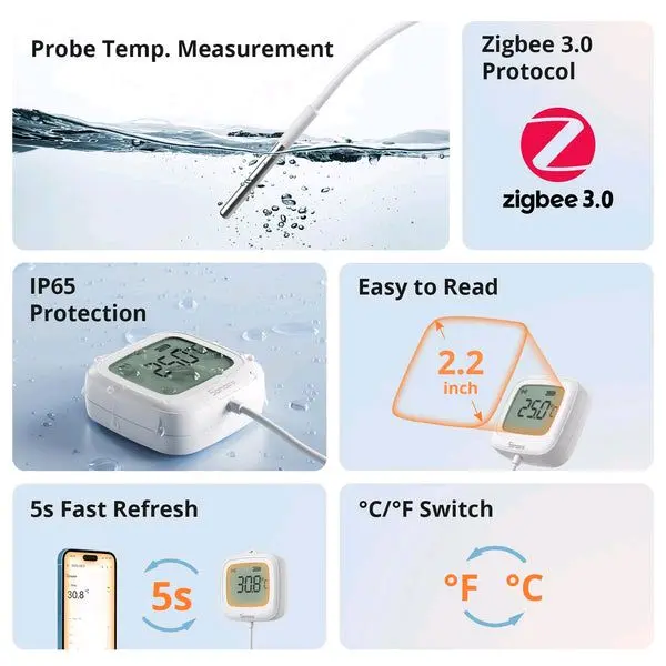 SONOFF SNZB 02LD IP65 Zigbee LCD Smart Thermostat 4