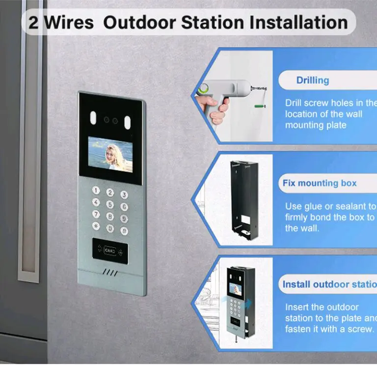 Smart IP Apartment Outdoor Station Press  Button With Face  Recognition 2