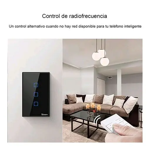 Sonoff TX Series Smart Touch Wall Switch Black - ثنائي 3