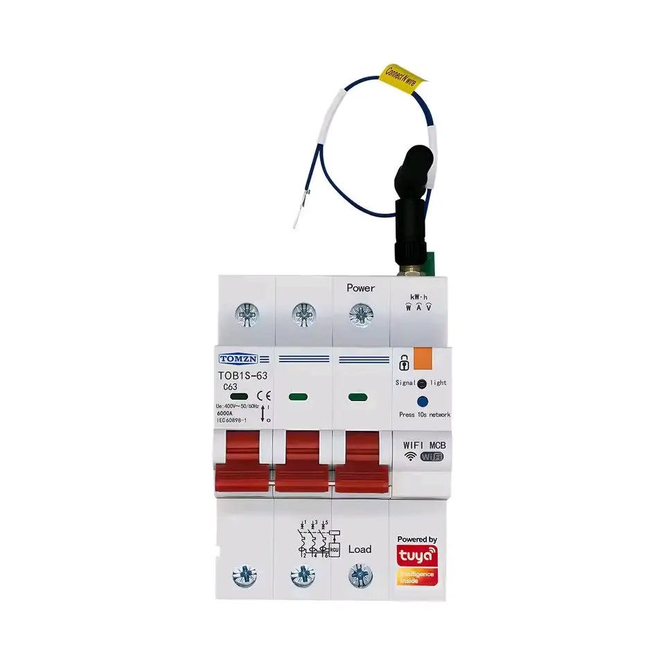 TOMZN 3 Phase 3P+N WIFI Smart Circuit Breaker 63A