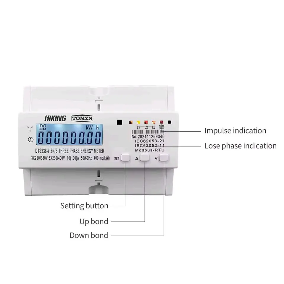 TOMZN WiFi Three Single Phase Energy Meter 3