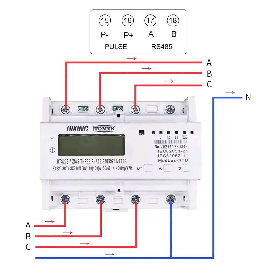 TOMZN WiFi Three Single Phase Energy Meter 2