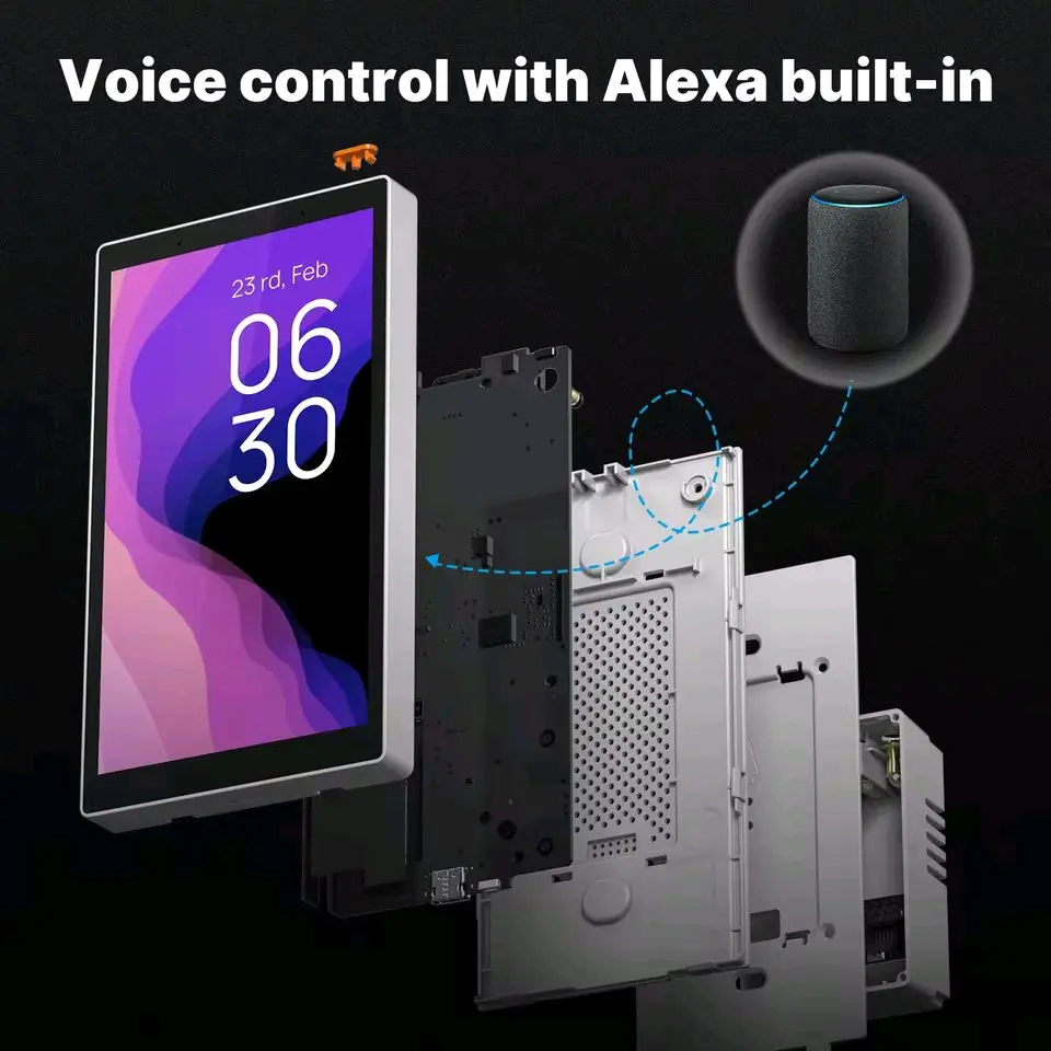 Tuya WiFi 5” In-Wall HD LCD Control Panel With Built in Alexa 3