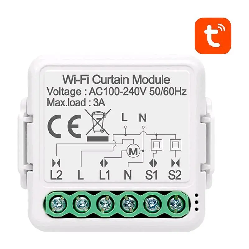 WiFi Smart Curtain Switch - قناتين 2